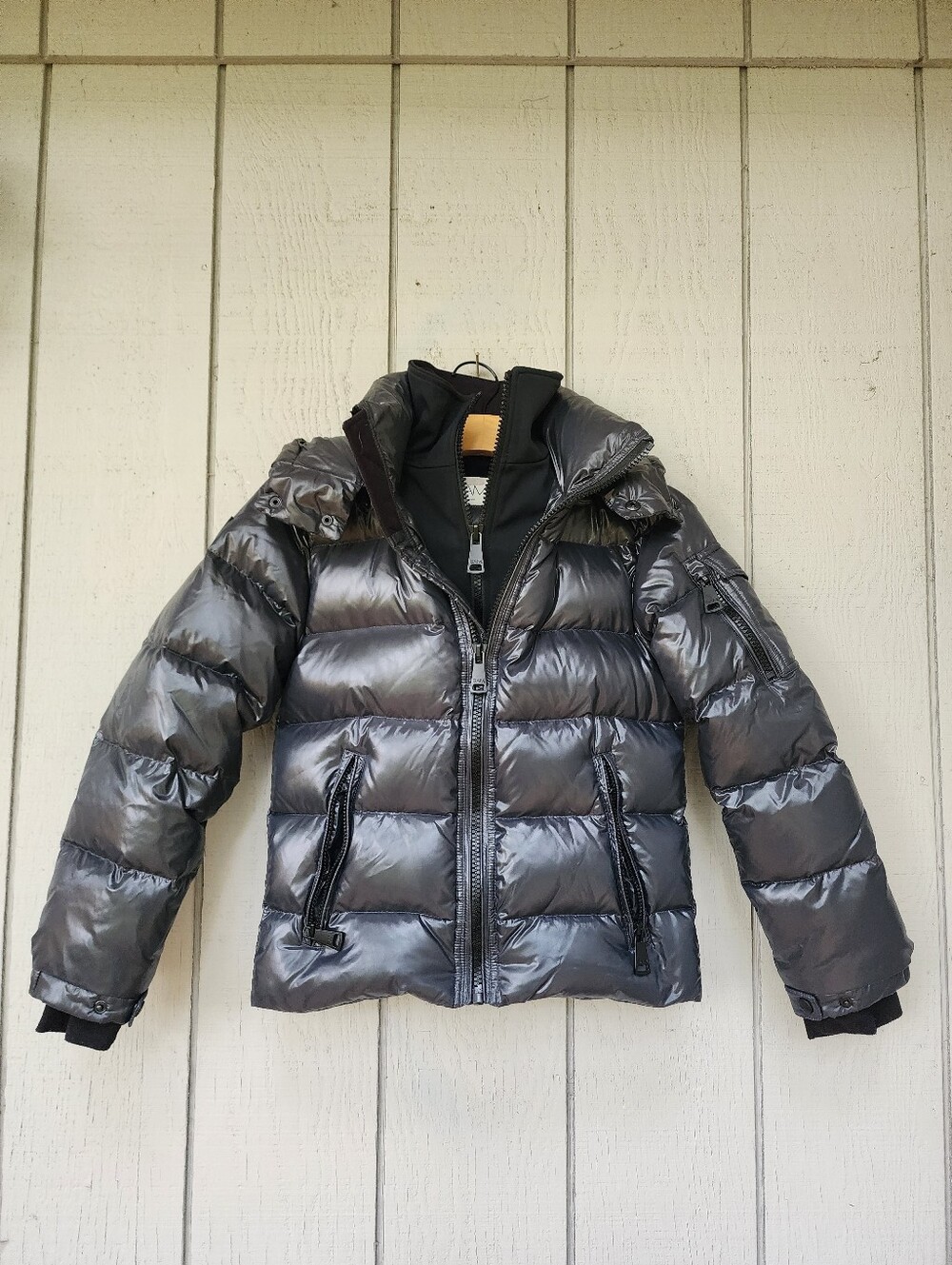 SAM. Boys Glacier Goose Down Puffer Jacket Steel Size 14